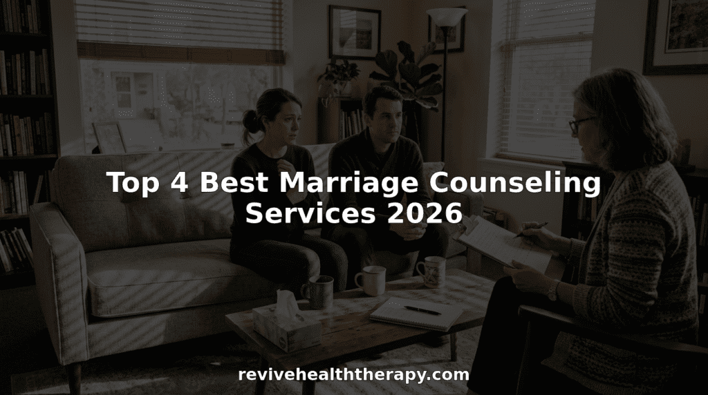 Couple and therapist in marriage counseling session