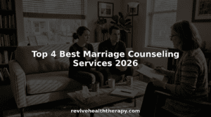 Couple and therapist in marriage counseling session