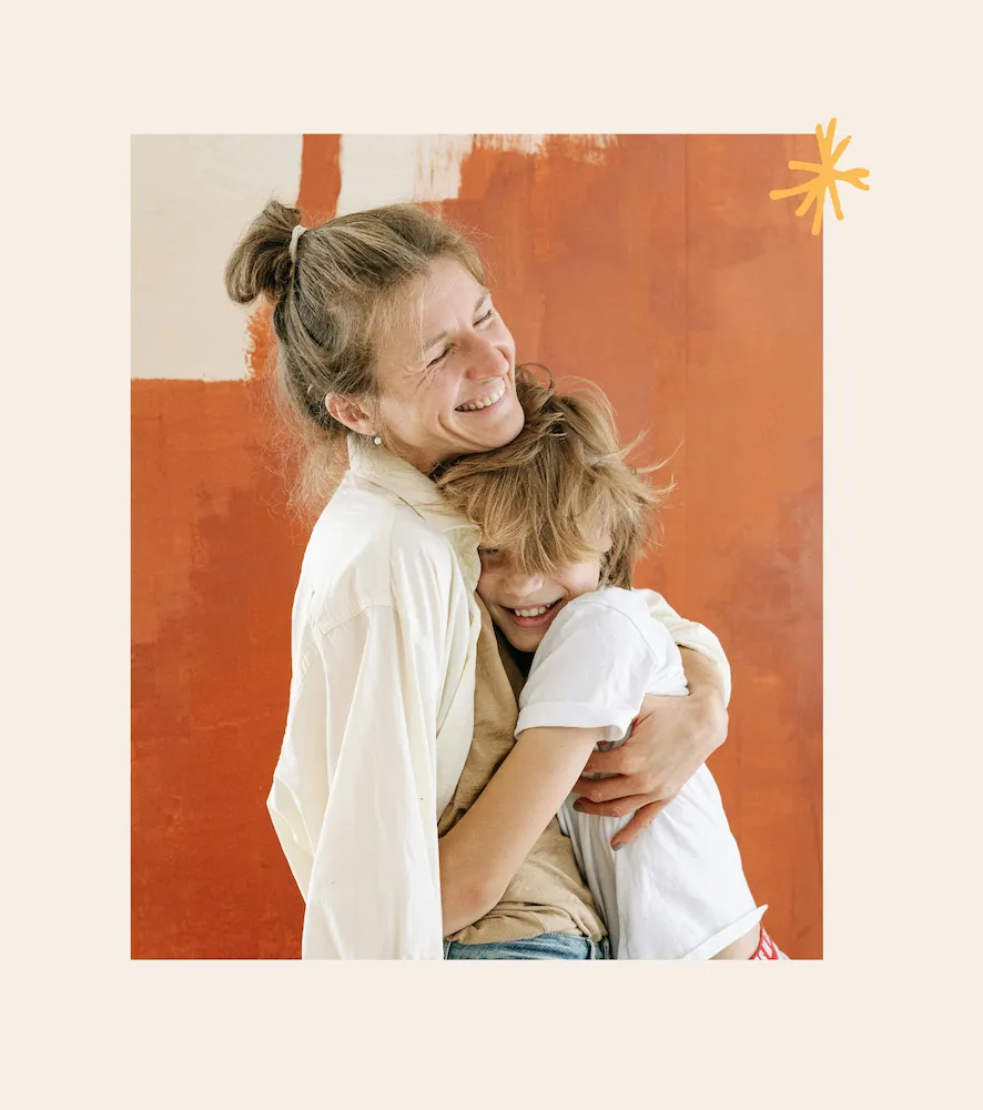 Mother and son embracing after therapy at Revive Health Therapy