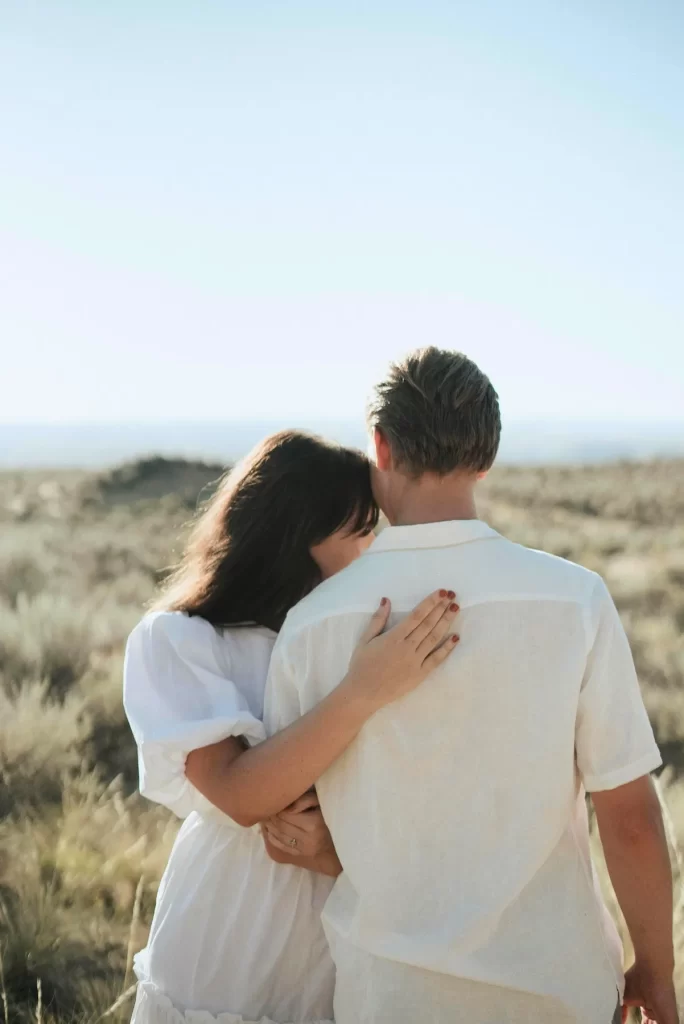 Couples bonding outdoors as a result of couples counseling