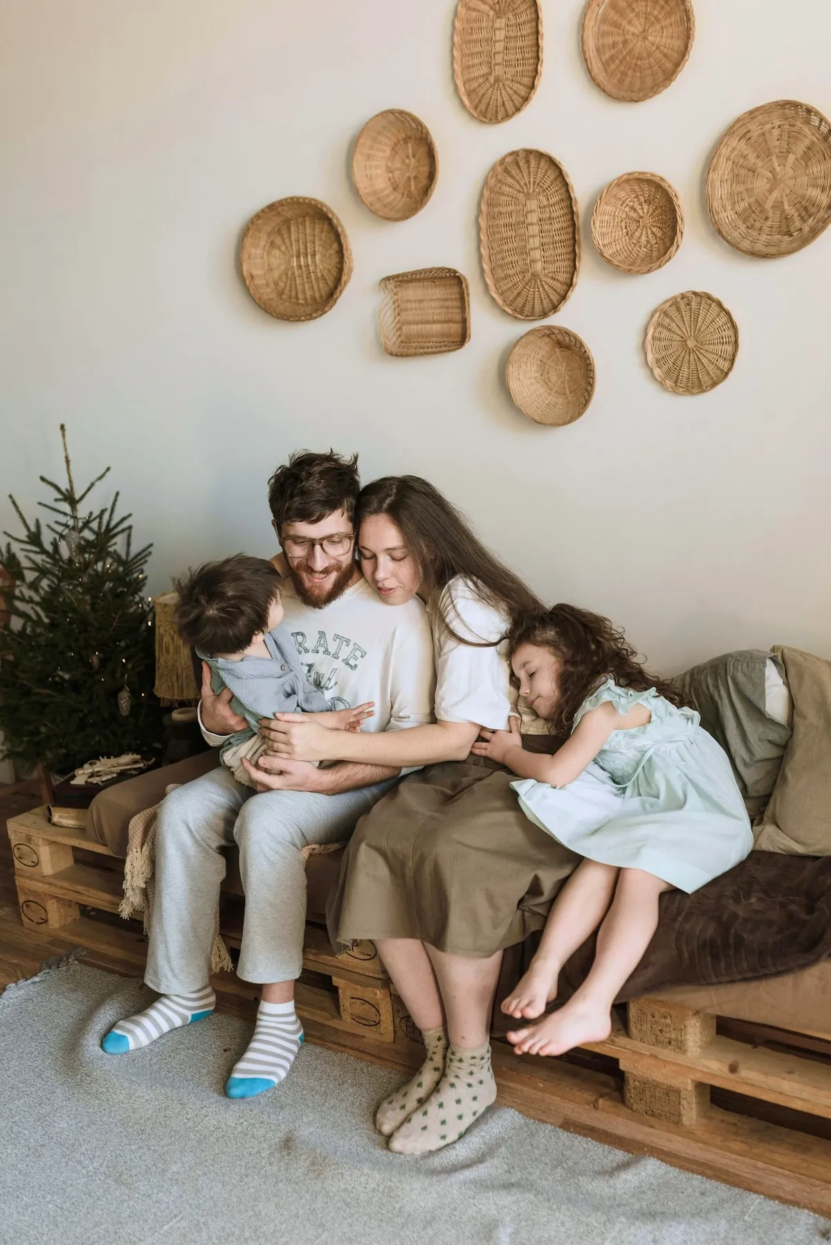 Happy family after meeting with their family and children's therapist at Revive Health Therapy