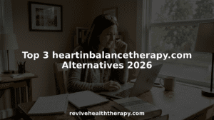 Therapist reviewing client intake form at desk