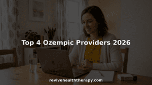 Woman at kitchen table in telehealth consultation