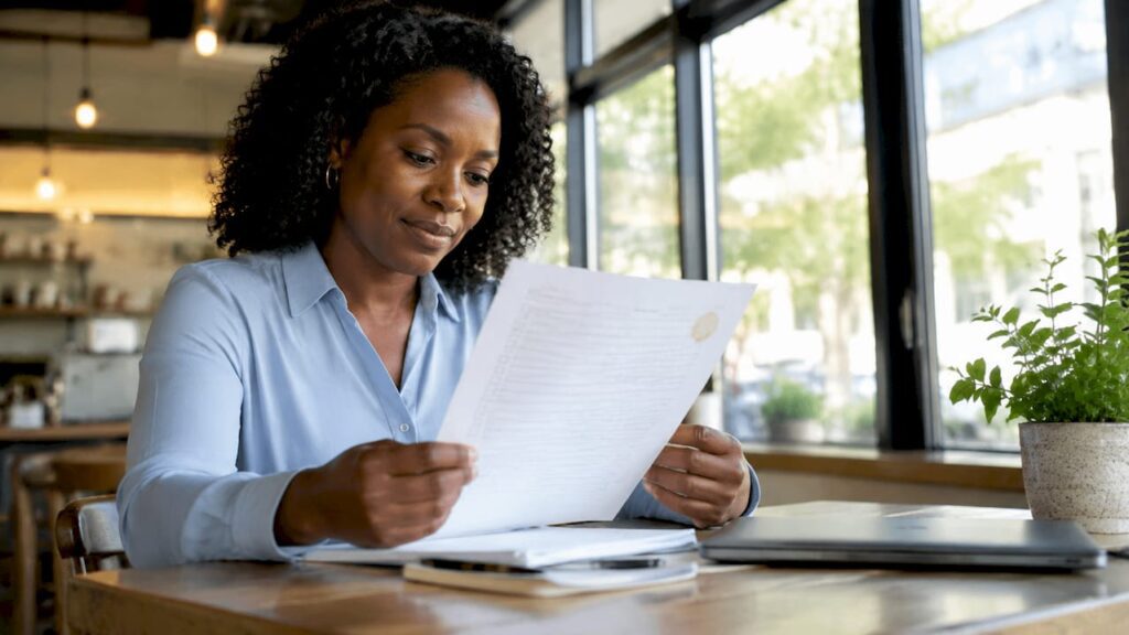 IT professional reviewing HIPAA compliance document