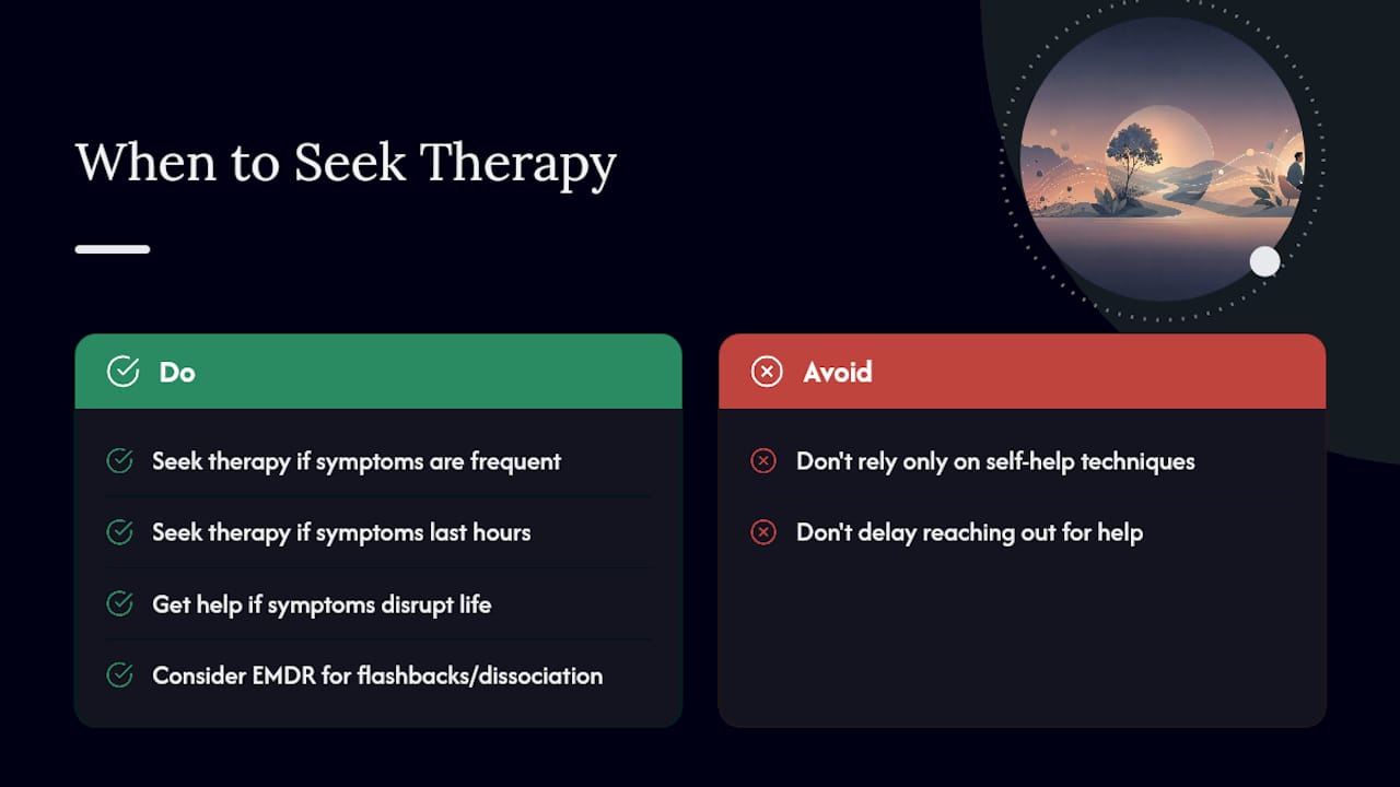 When to Consider Therapy for Ongoing Anxiety or Trauma — overview diagram