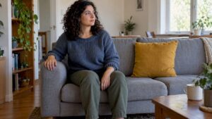 Adult grounding in an ordinary living room